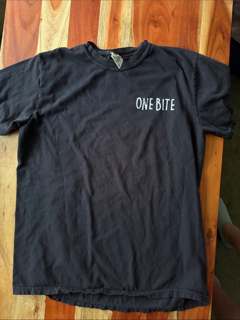 One Bite Graphic Crewneck T-Shirt - Black Dave Portnoy